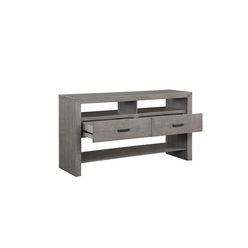 Ferrara Gray Rustic Modern Fabric Dining Room Set