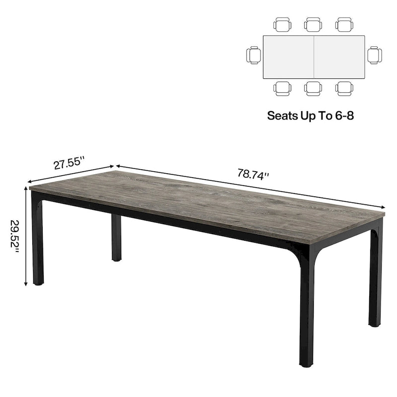 6.5FT Rectangle Conference Meeting Seminar Business Table