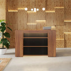 63 Inch Reception Desk with LED Lights for Store Office