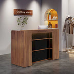 63 Inch Reception Desk with LED Lights for Store Office