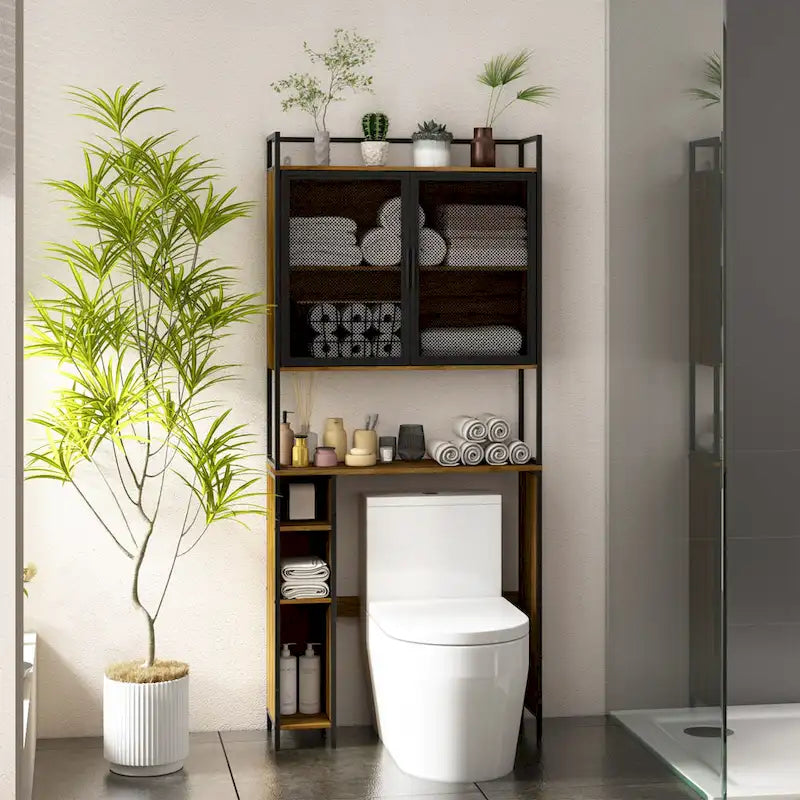 Over The Toilet Storage Shelf,Over-The-Toilet Organizer Rack,Bathroom