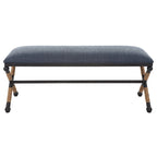 Uttermost Firth Rustic Navy Bench - 48W x 21H x 16D