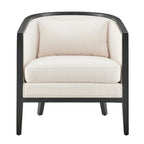 Tillman Linen Accent Arm Chair with Rattan