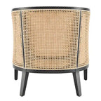 Tillman Linen Accent Arm Chair with Rattan
