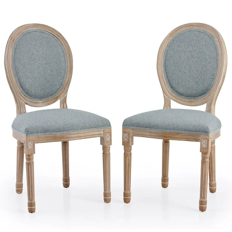 CO-Z King Louis XVI Upholstered Dining and Side Chairs, Set of 2