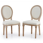 CO-Z King Louis XVI Upholstered Dining and Side Chairs, Set of 2