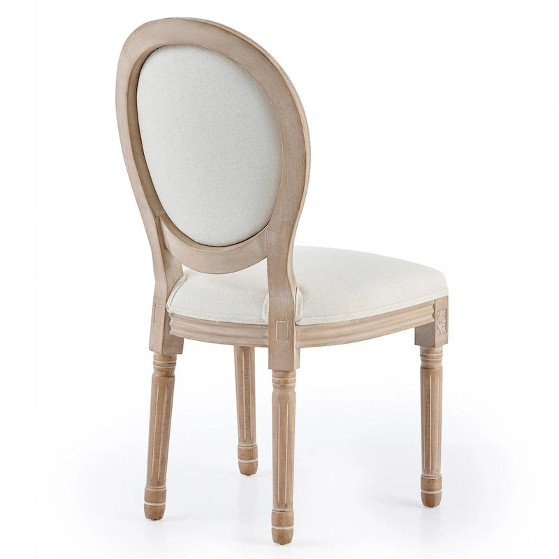 CO-Z King Louis XVI Upholstered Dining and Side Chairs, Set of 2