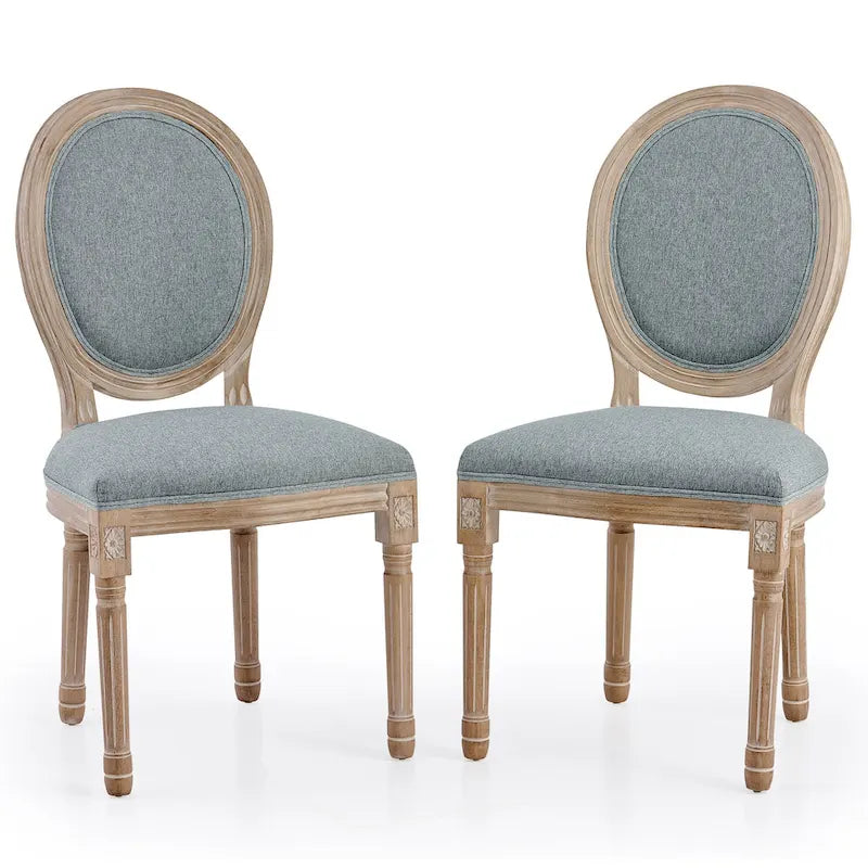 CO-Z King Louis XVI Upholstered Dining and Side Chairs, Set of 2