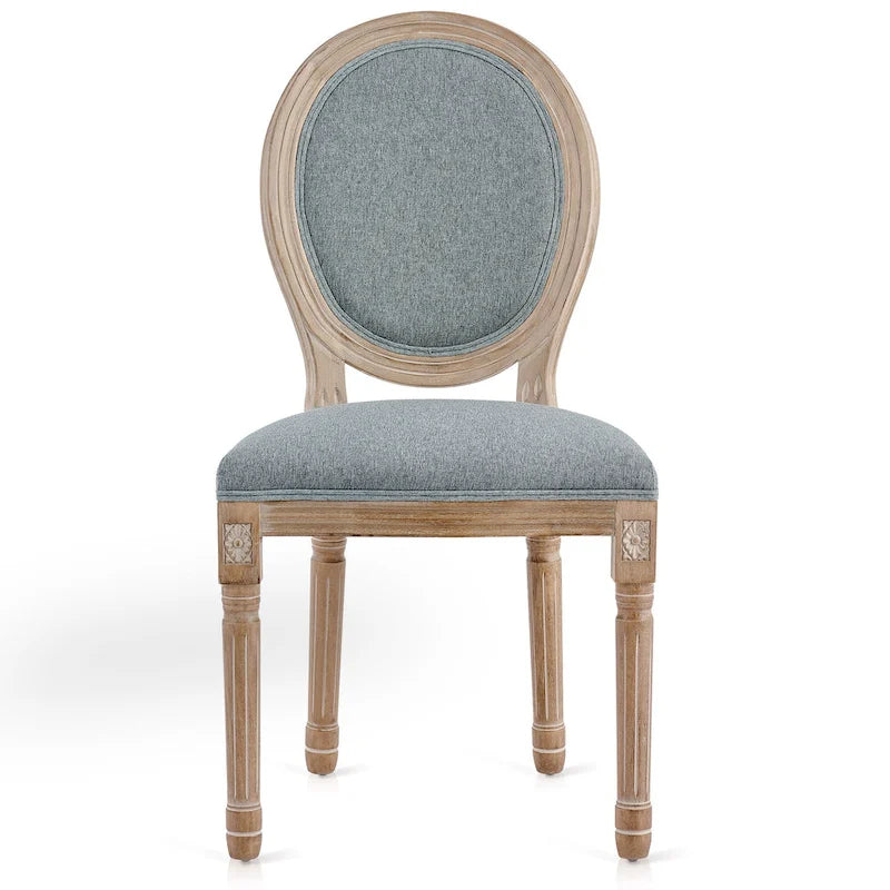 CO-Z King Louis XVI Upholstered Dining and Side Chairs, Set of 2