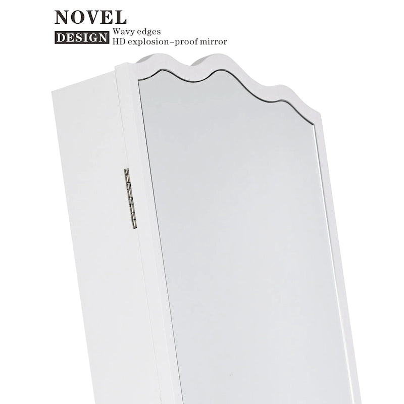 Full-length Mirror Jewelry Armoire - N/A