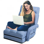 Folding Lazy Floor Chair Sofa with Armrests and Pillow - 22 x 26 x 29 (L x W x H)