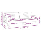 vidaXL Sofa Bed with Armrests Couch Recliner Loveseat Folding Daybed Velvet - 80.7 x 35 x 27.6