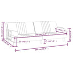 vidaXL Sofa Bed with Armrests Couch Recliner Loveseat Folding Daybed Velvet - 80.7 x 35 x 27.6