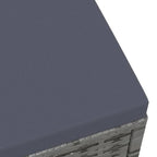 vidaXL Ottoman Outdoor Footstool for Backyard Garden Poolside Poly Rattan