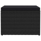 vidaXL Ottoman Outdoor Footstool for Backyard Garden Poolside Poly Rattan