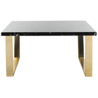 SAFAVIEH Bea Black/ Brass Square Coffee Table - 31.5 x 31.5 x 15.8 - 32Wx32Dx16H