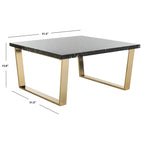 SAFAVIEH Bea Black/ Brass Square Coffee Table - 31.5 x 31.5 x 15.8 - 32Wx32Dx16H