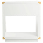 SAFAVIEH Couture Gilberte Lacquer Side Table - 24 In W x 18 In D x 26 In H - 24Wx18Dx26H