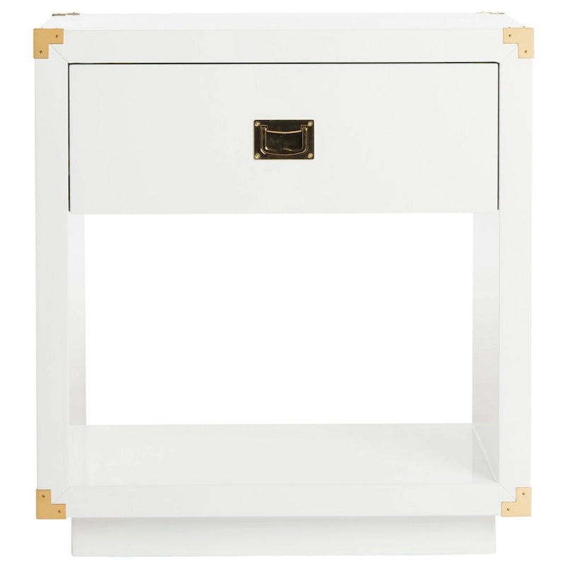 SAFAVIEH Couture Gilberte Lacquer Side Table - 24 In W x 18 In D x 26 In H - 24Wx18Dx26H
