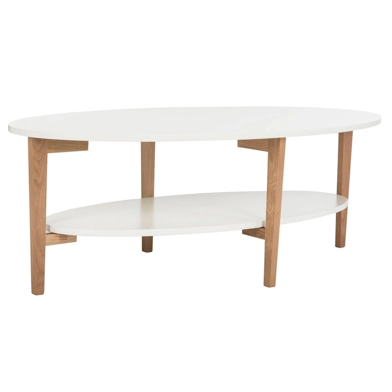 SAFAVIEH Melodie Mid-Century Oval Coffee Table - 51.2 x 27.6 x 17.7 - 51Wx28Dx18H