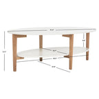 SAFAVIEH Melodie Mid-Century Oval Coffee Table - 51.2 x 27.6 x 17.7 - 51Wx28Dx18H