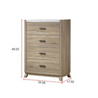 Daemon 5 Piece Light Brown Panel Bedroom Set