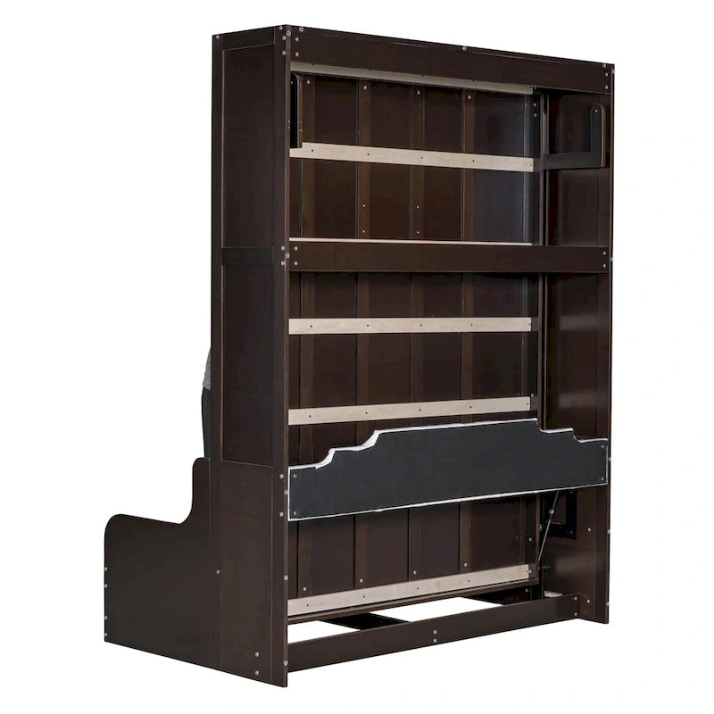 Queen Size Murphy Bed Wall Bed with Cushion