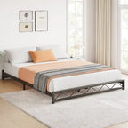 Easy Assembly Queen Size Bed Frame with Steel Slat Support