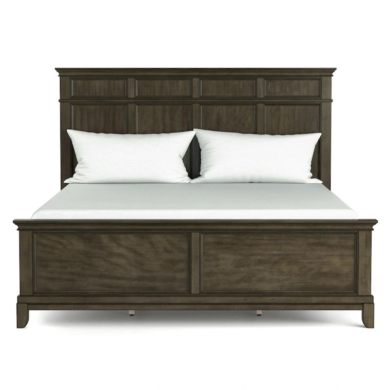 Furniture of America Evva Traditional Grey Wood 6-Piece Panel Bedroom Set