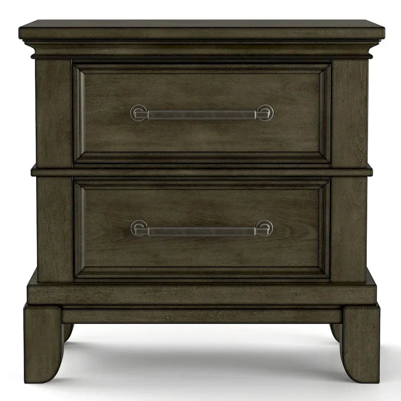Furniture of America Evva Traditional Grey Wood 6-Piece Panel Bedroom Set