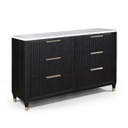 Shelby 4 Piece Black Panel Upholstered Bedroom Set