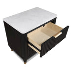 Shelby 4 Piece Black Panel Upholstered Bedroom Set