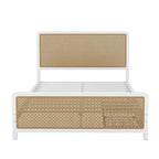 Queen Size Metal Platform Bed with 2 Drawers