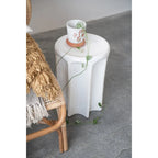 Sculpted Stoneware Stool or Side Table