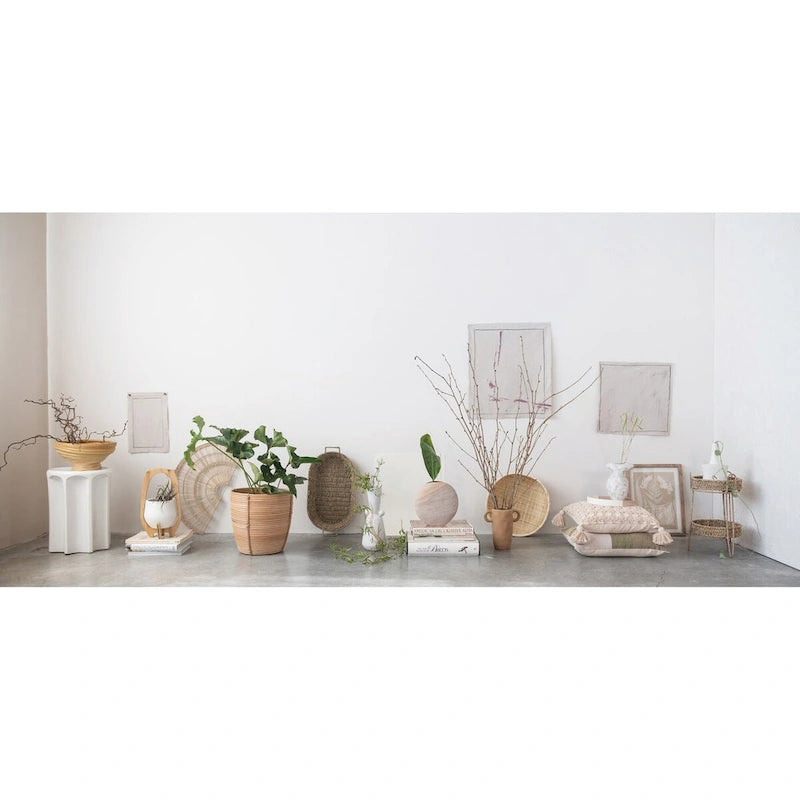 Sculpted Stoneware Stool or Side Table