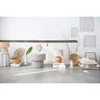 Sculpted Stoneware Stool or Side Table