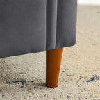 Storage Bench for Bedroom End of Bed Rolled Armed Velvet Ottoman Couch Long Bench