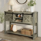 46 Console Table with Sliding Barn Door