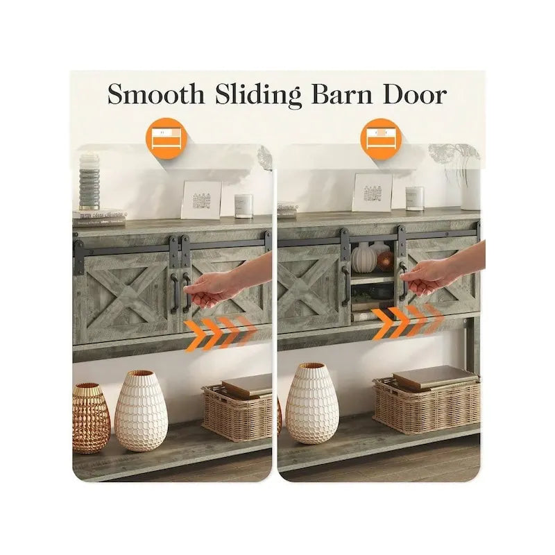 46 Console Table with Sliding Barn Door