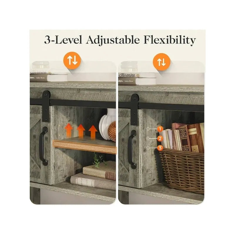 46 Console Table with Sliding Barn Door