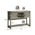 46 Console Table with Sliding Barn Door