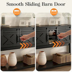 46 Console Table with Sliding Barn Door