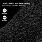 Augus Modern Boucle Accent Barrel Chair with Solid Wood Legs by HULALA HOME