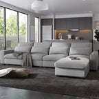 Modern Large L-Shape Sectional Convertible Sofa Couch with Reversible Chaise
