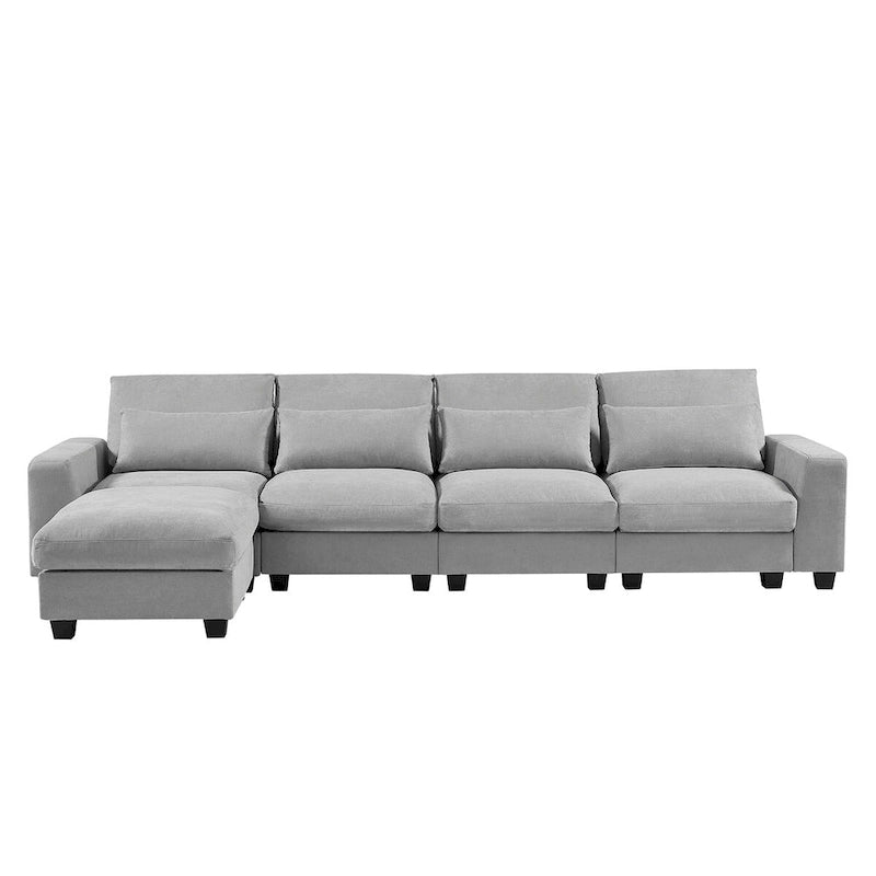 Modern Large L-Shape Sectional Convertible Sofa Couch with Reversible Chaise