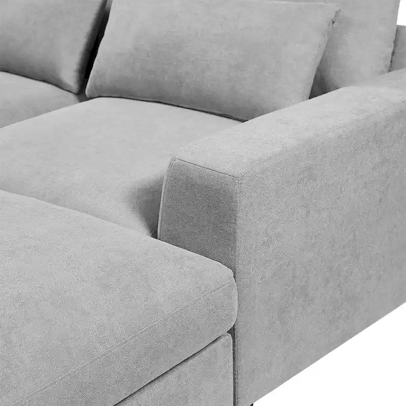 Modern Large L-Shape Sectional Convertible Sofa Couch with Reversible Chaise