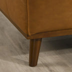 Dayton Mid-Century Modern Genuine Leather Sectional Sofa