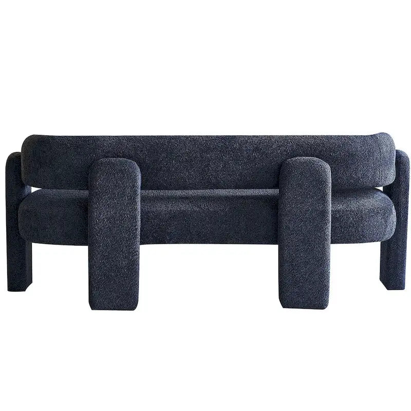 75.59 Wide Boucle Upholstery Modern Sofa for Living Room Beige