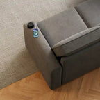 2 in 1 Pull Out Sofa Bed with Storage and Charging Port