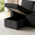 2 in 1 Pull Out Sofa Bed with Storage and Charging Port